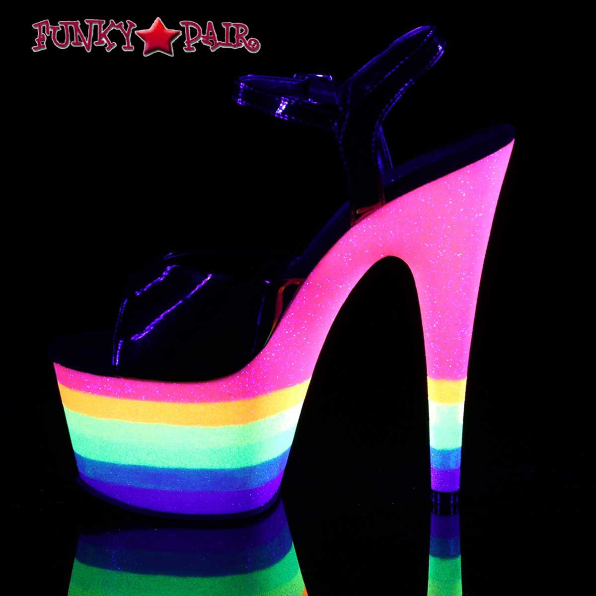pleaser rainbow shoes
