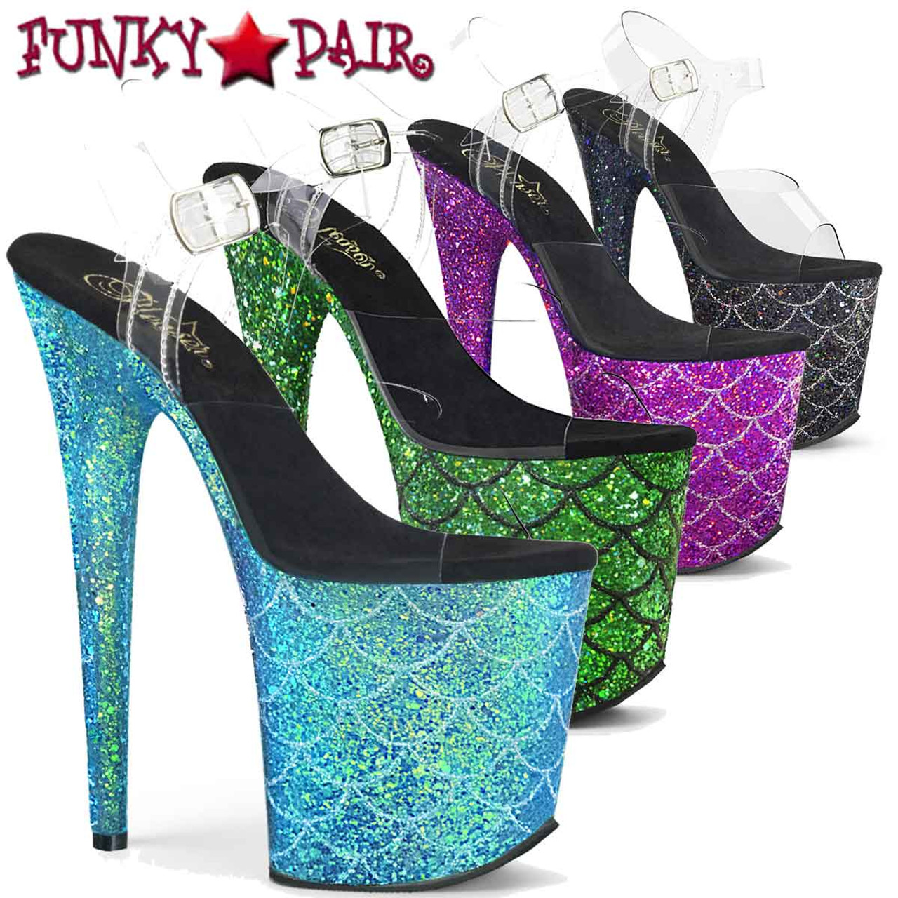 mermaid scale heels