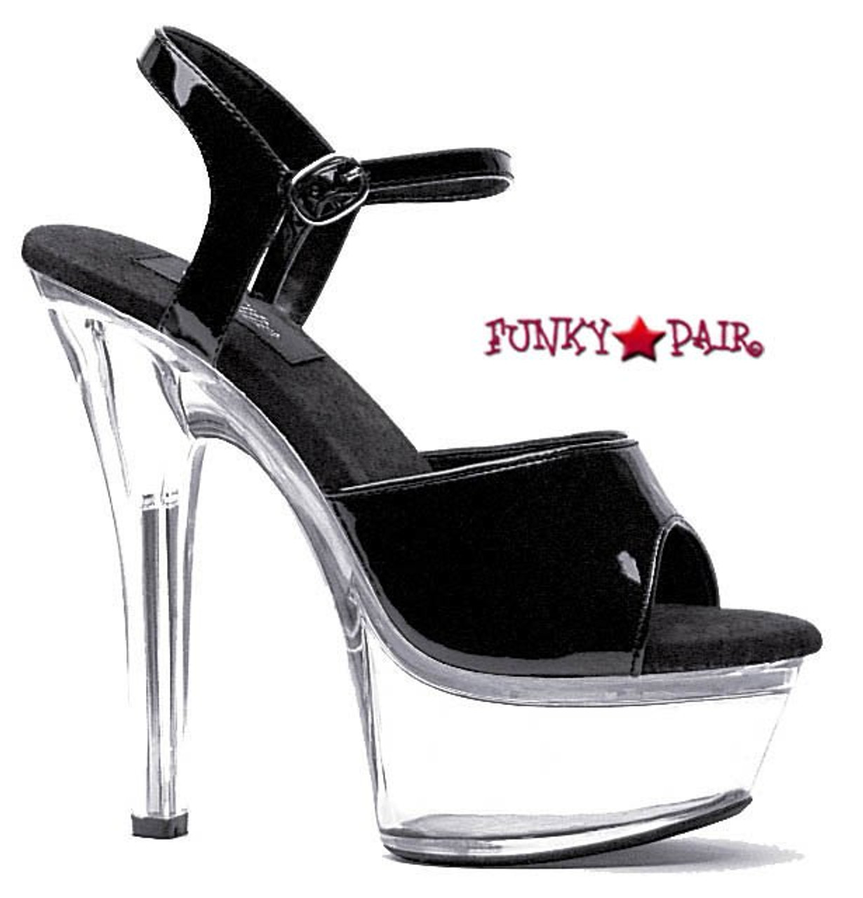 clear heel platform shoes