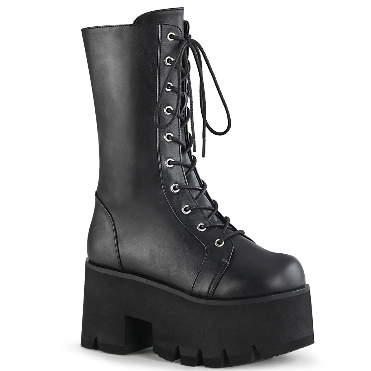 women's lace up calf boots