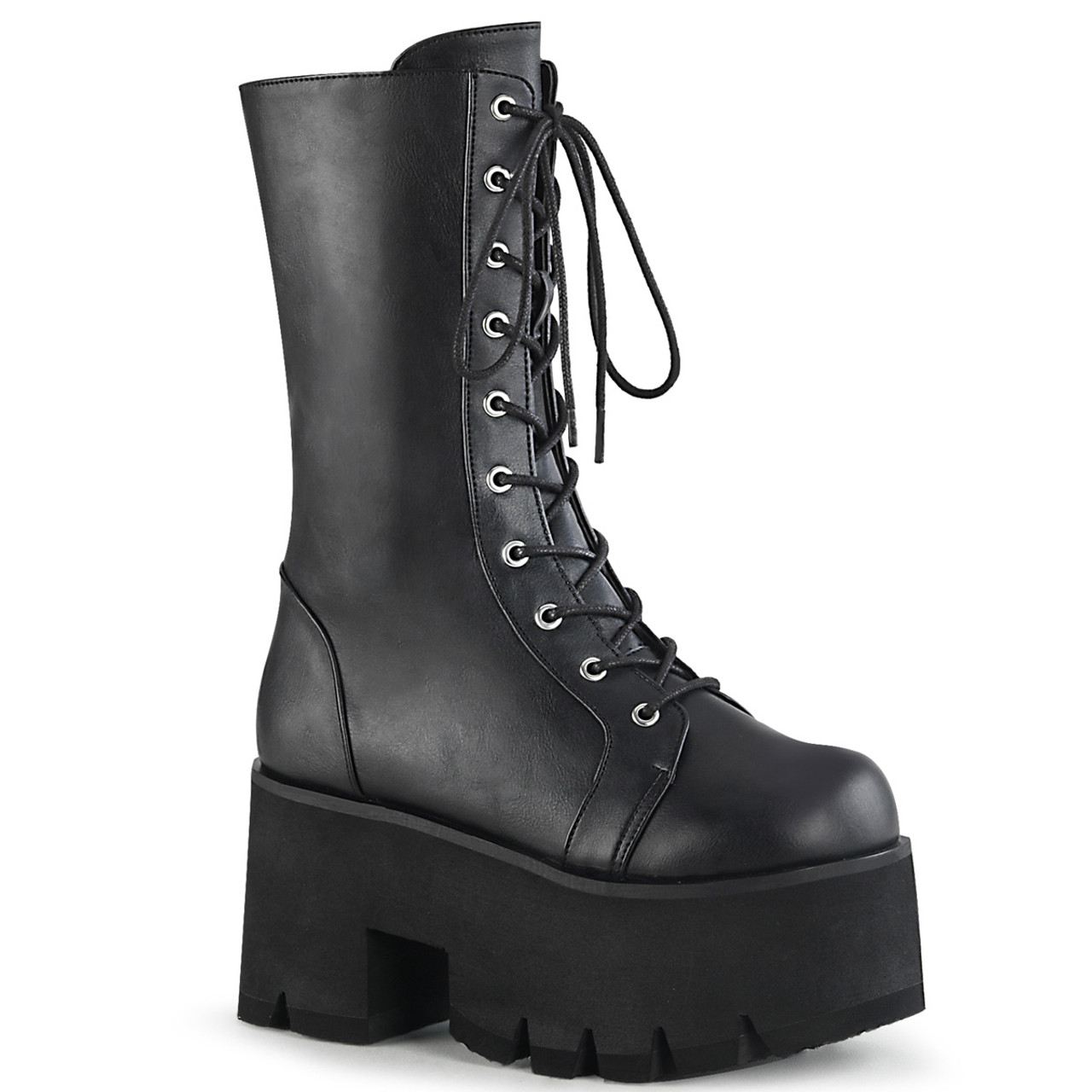 chunky platform lace up boots