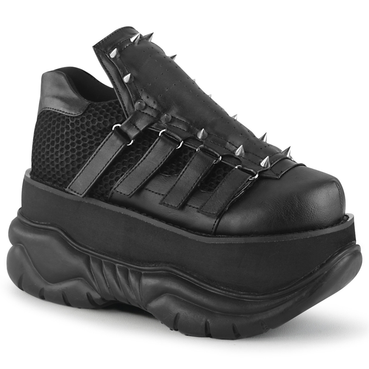 mens black platform shoes