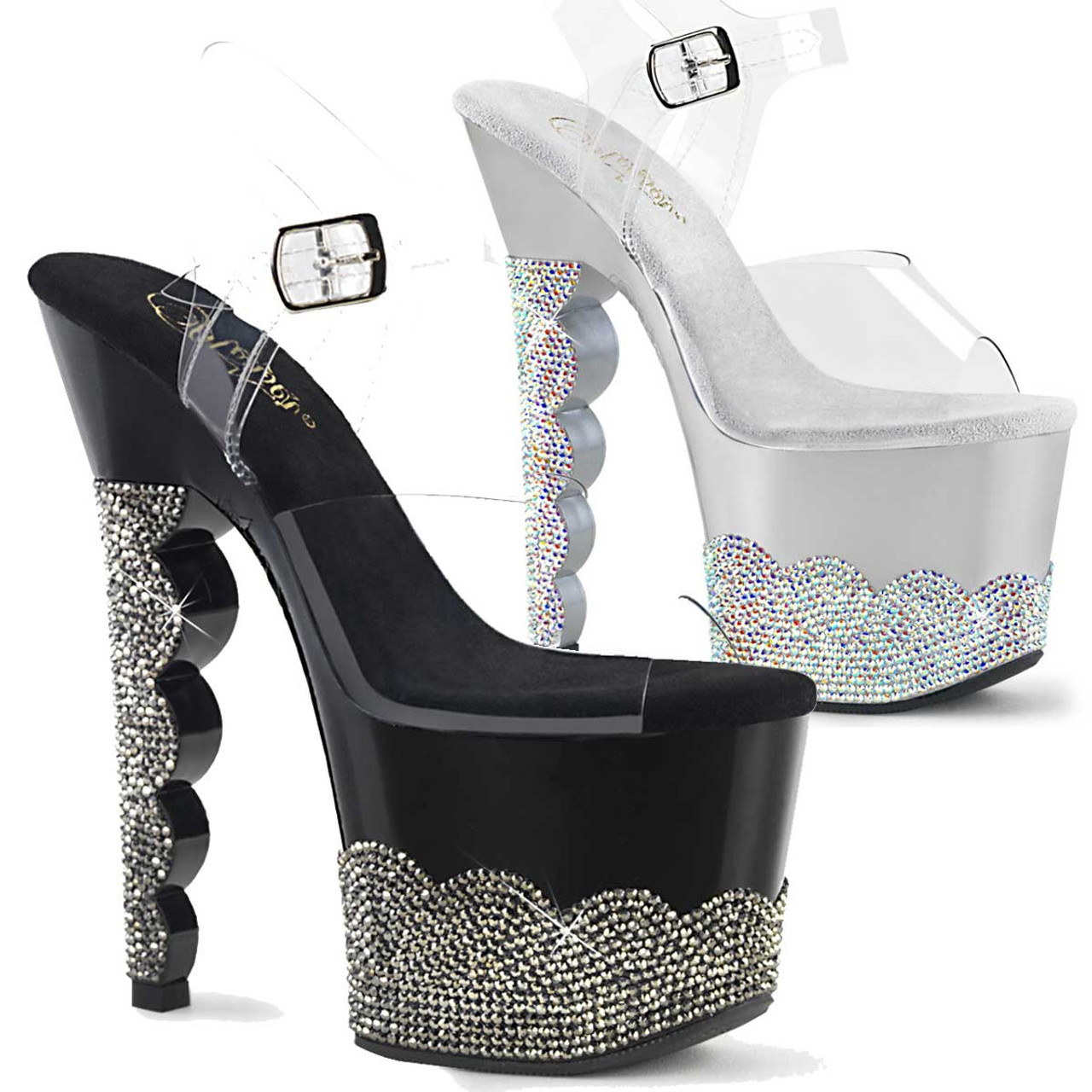 rhinestone encrusted heels