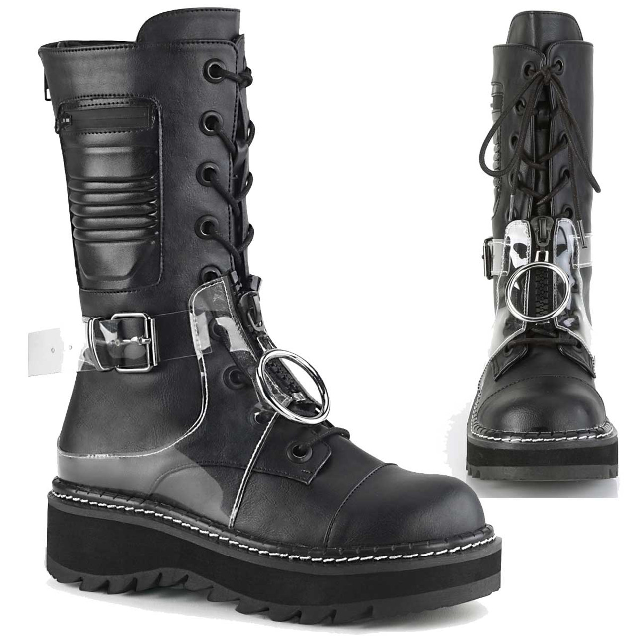 womens mid calf lace up boots