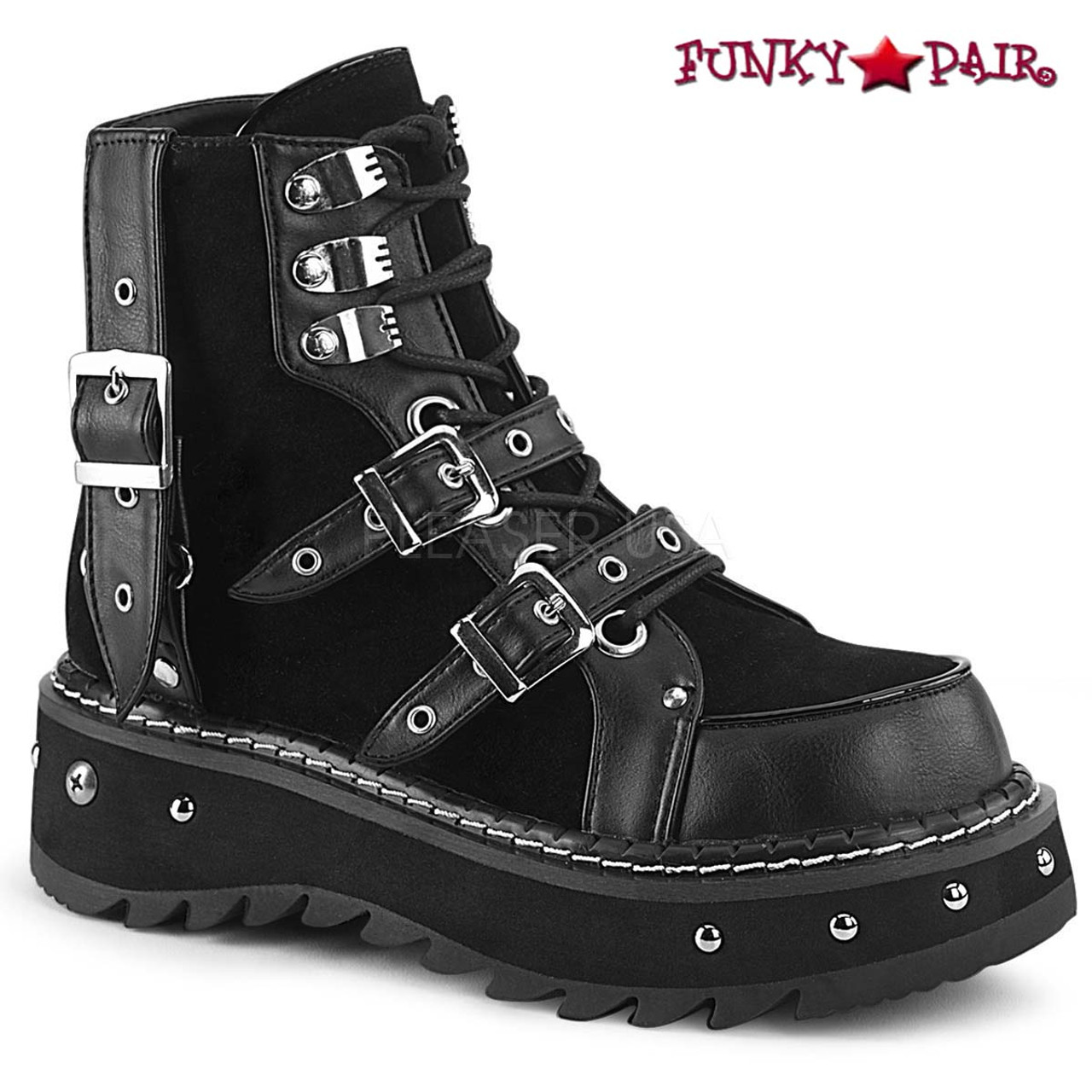 studded platform boots