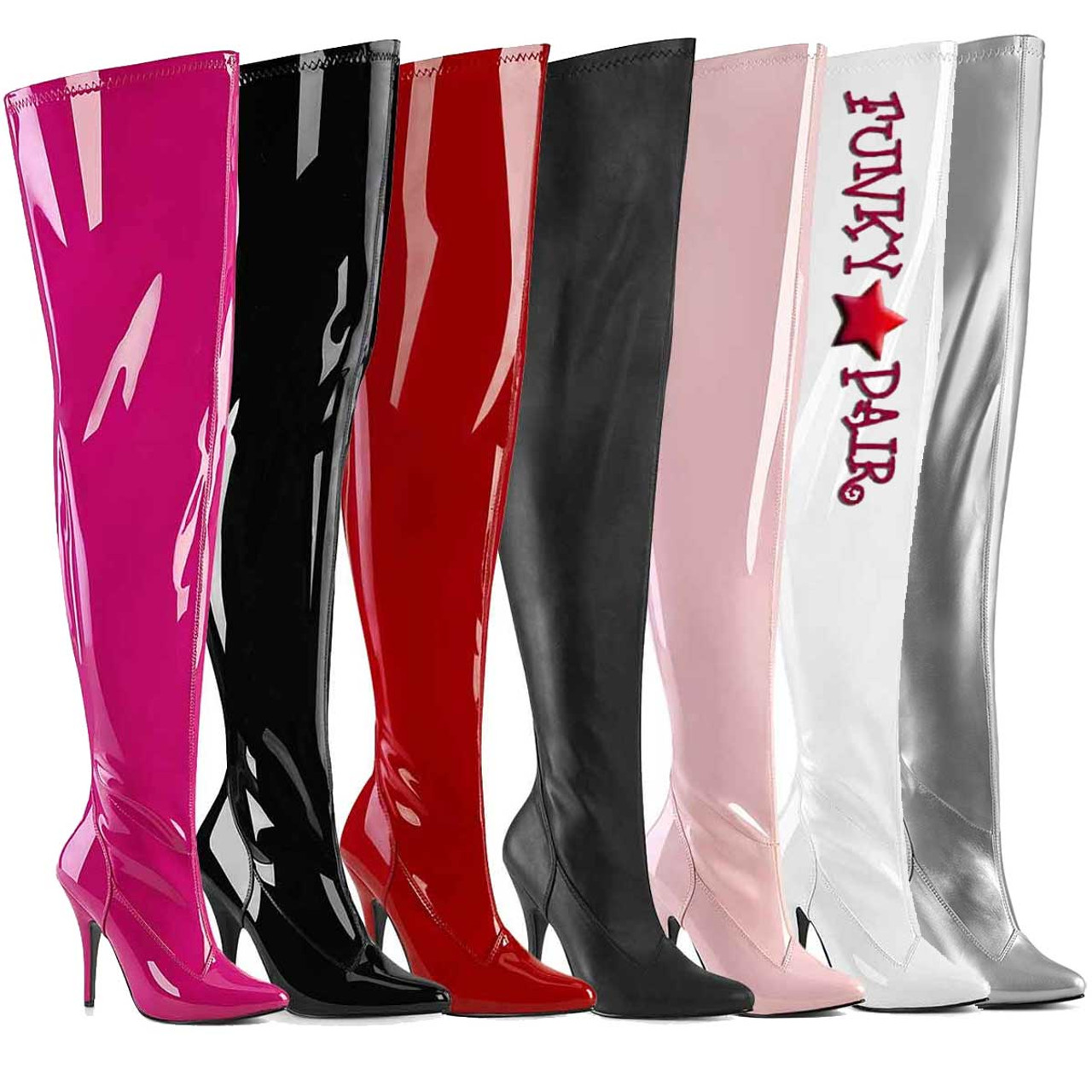 Pleaser wide calf on sale boots