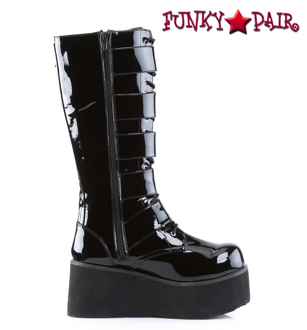 TRASHVILLE-518 Men's Goth Punk Knee Boot