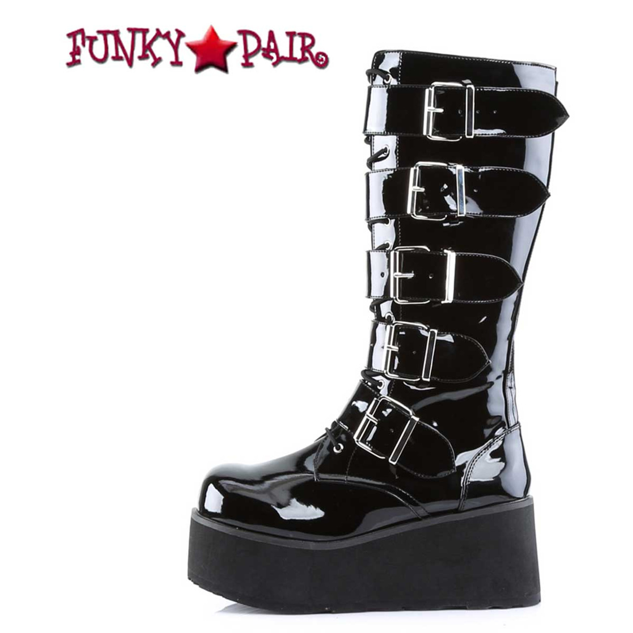 TRASHVILLE-518 Men's Goth Punk Knee Boot