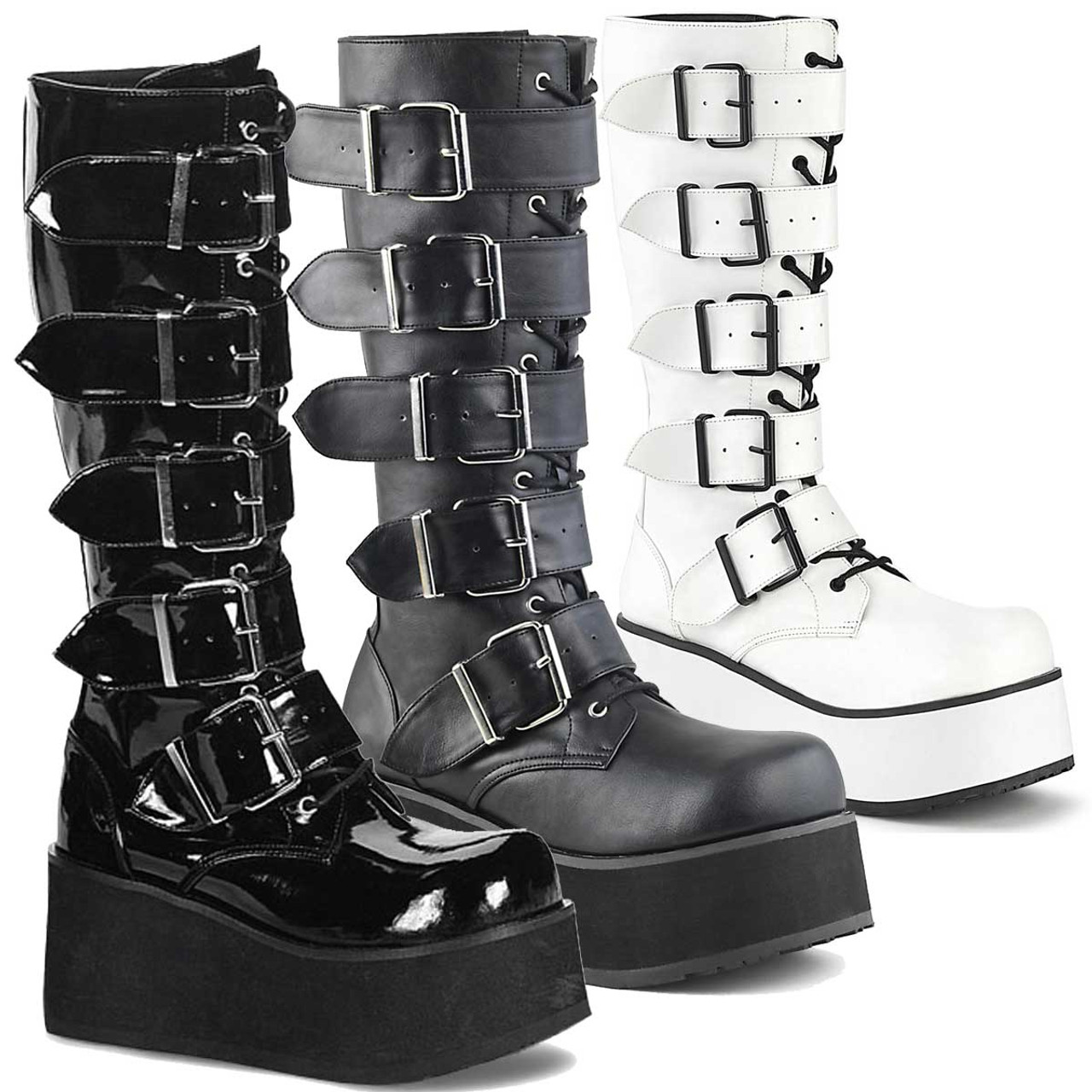 Demonia | TRASHVILLE-518 Men's Goth Punk Knee Boot