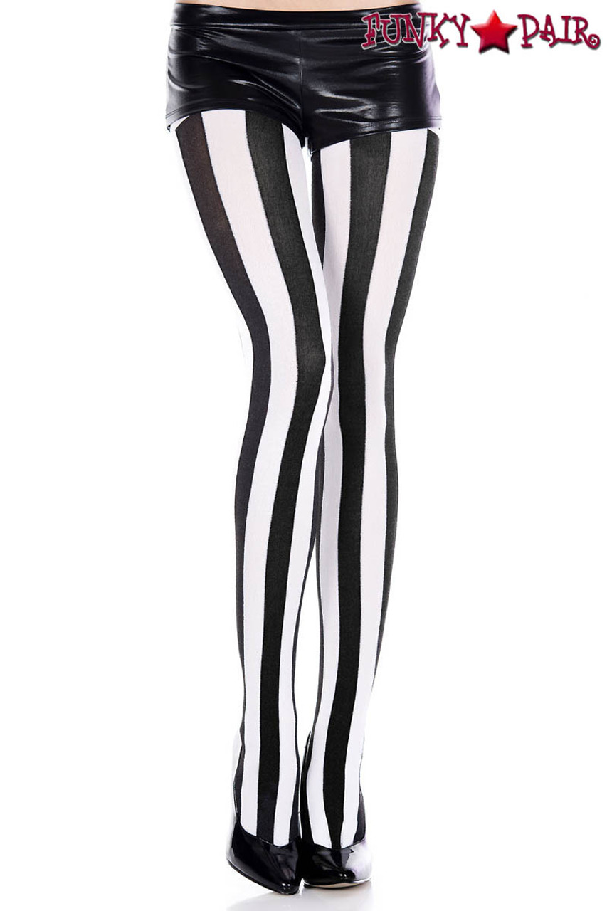 Women Casual Workout Fashion Black and White Horizontal Striped Elastic  High Waist Ankle-Length Leggings at Amazon Women's Clothing store