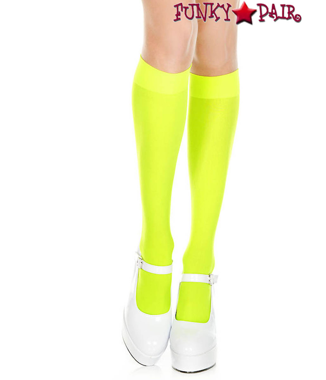 neon green knee high boots