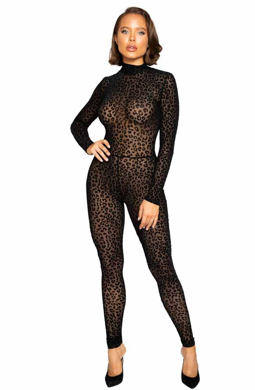 leopard full bodysuit