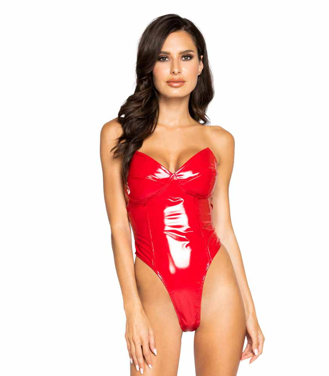 R-LI363, High Cut Vinyl Bodysuit