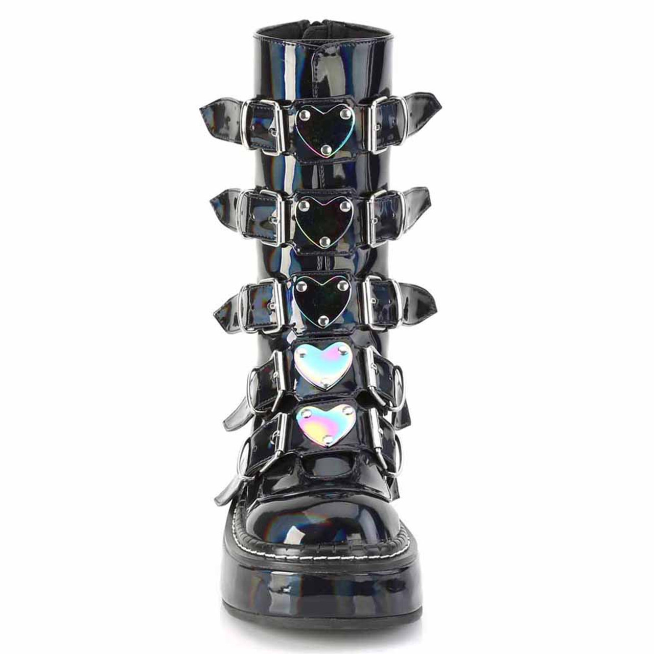 Heart buckle platform boots Clearance