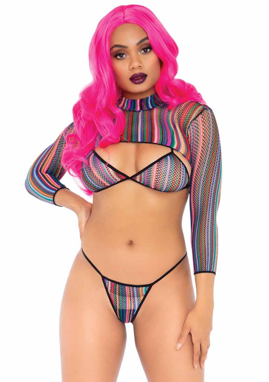 fishnet bikini set