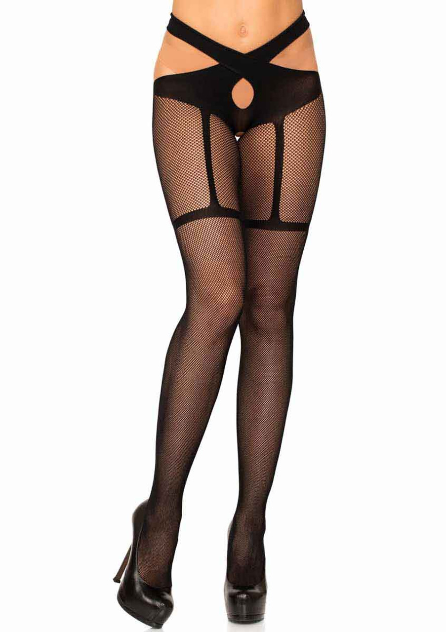 Faux garter belt leggings clearance