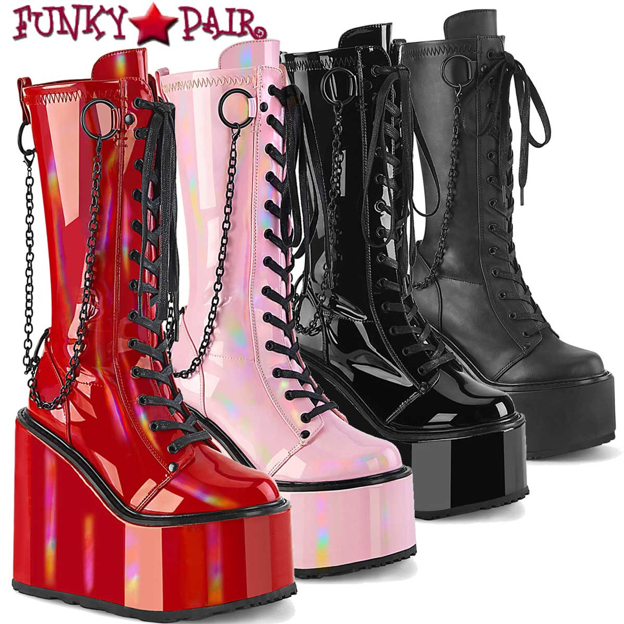 Demonia rise up platform clearance boots