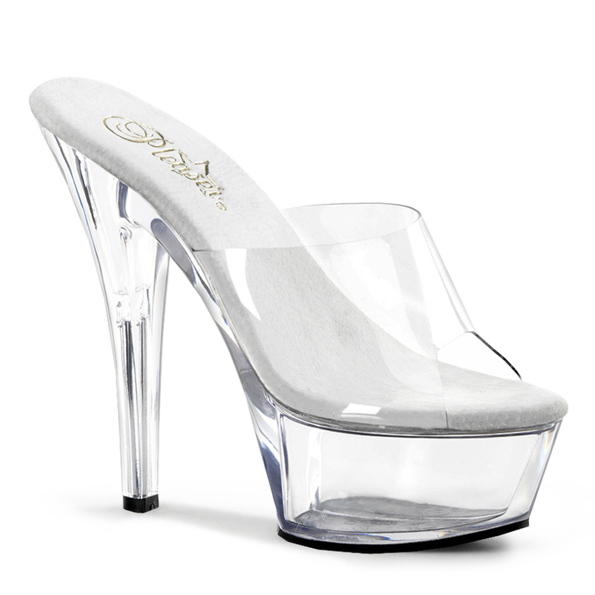 pleaser clear heels