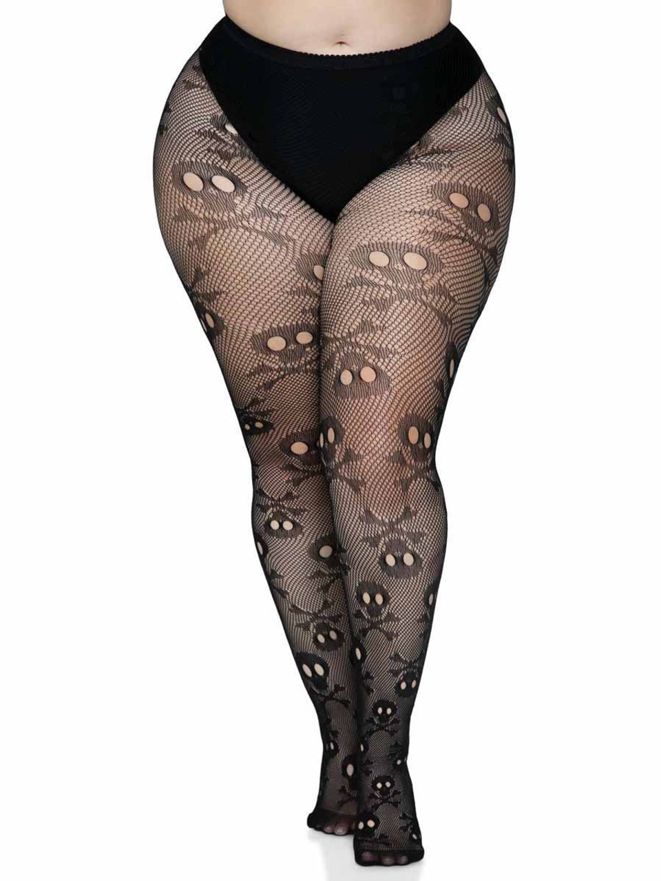 Women's Fishnet Crotchless Tights by Leg Avenue, Black - Inked Shop