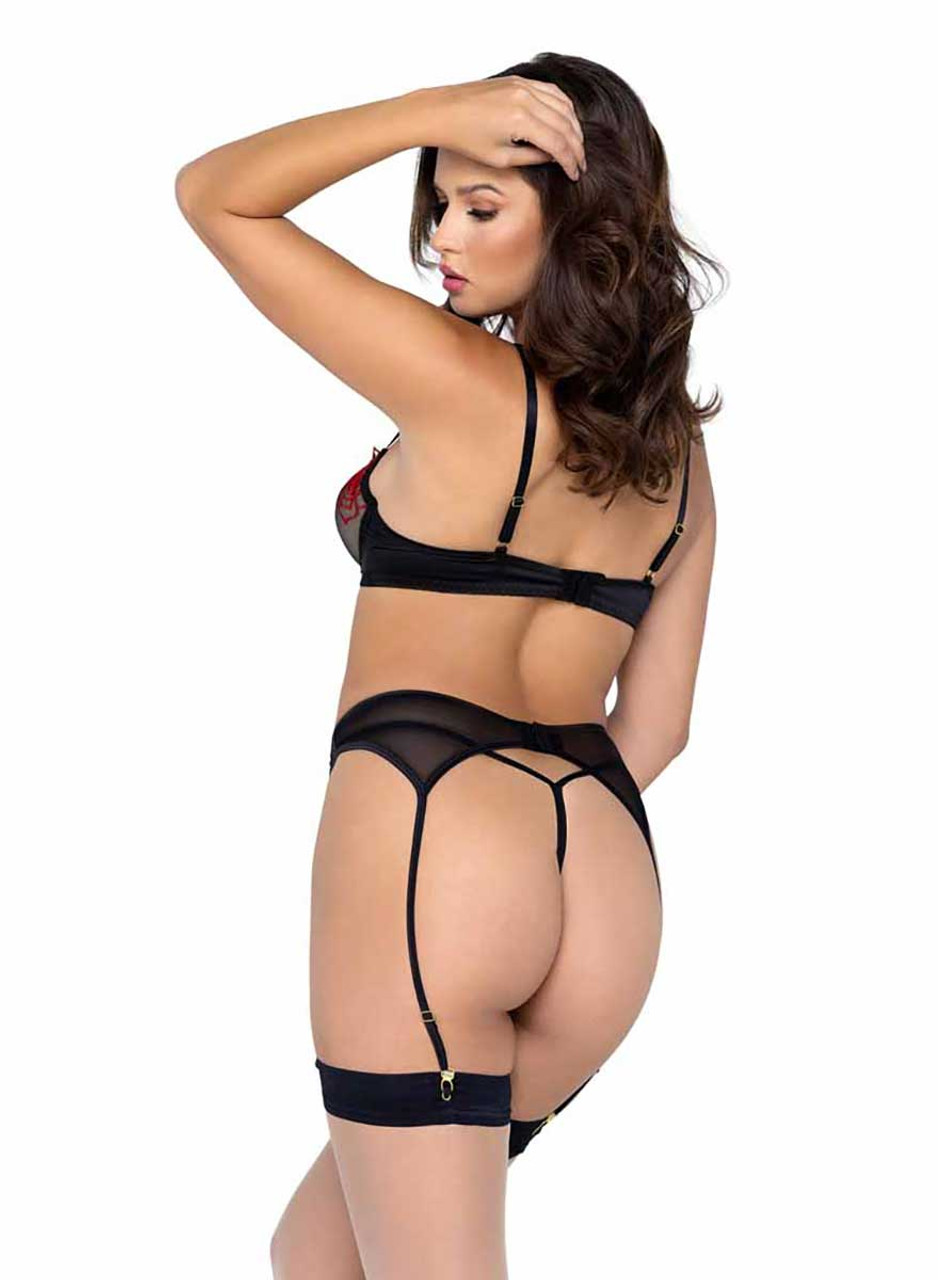 R-LI537, Kiss & Tell Bra & Garter Set