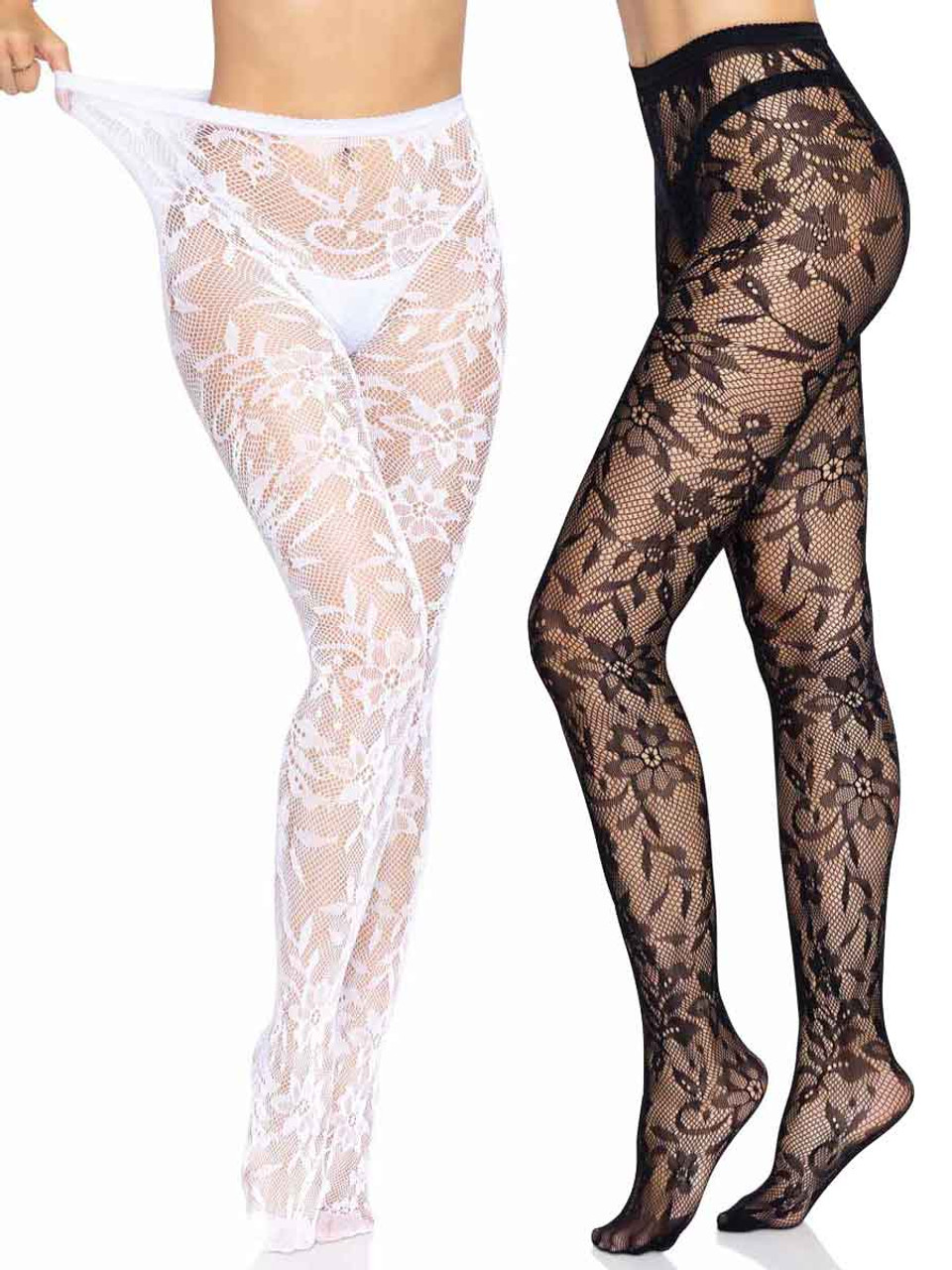 Leg Avenue Footless Crotchless Net Tights