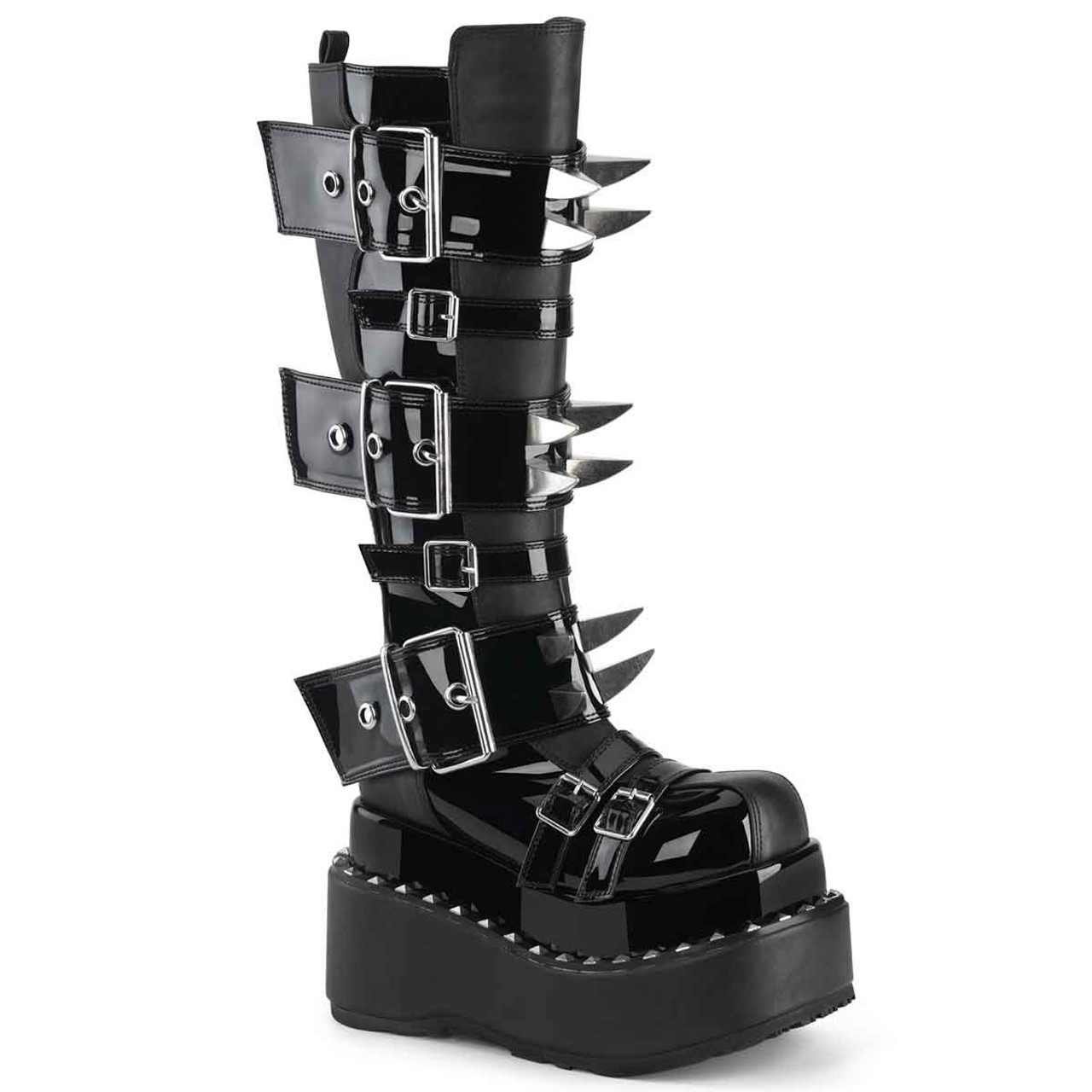 BEAR-215, Knee High Boots Metal Claw Spike