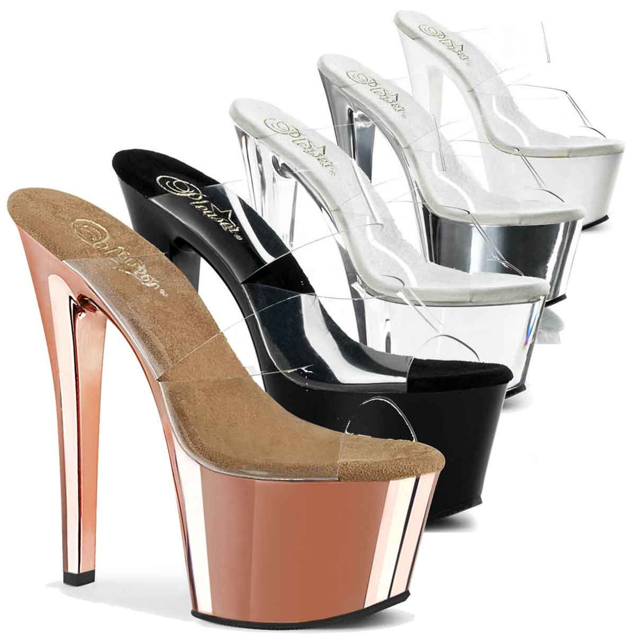 7 Inch Slide On Stiletto Shoe, 7 inch Platform Heels, High Heel Slip On  Shoes - Yandy.com