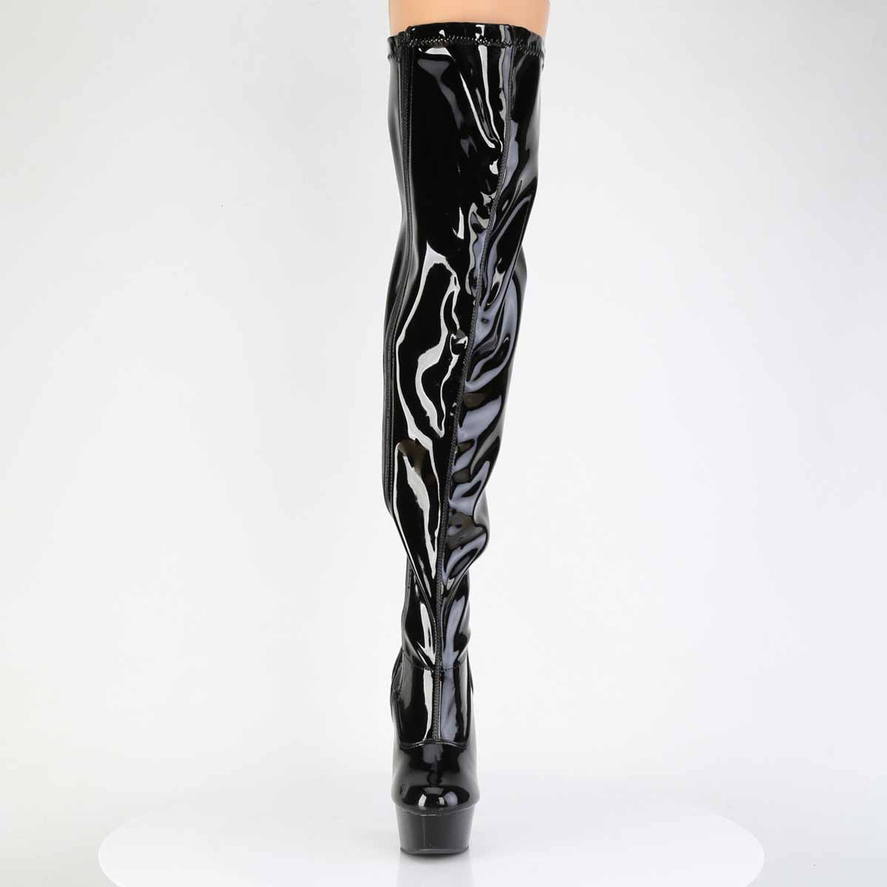 DELIGHT-3000WCF, Wide Calf Stretch Thigh High Boots