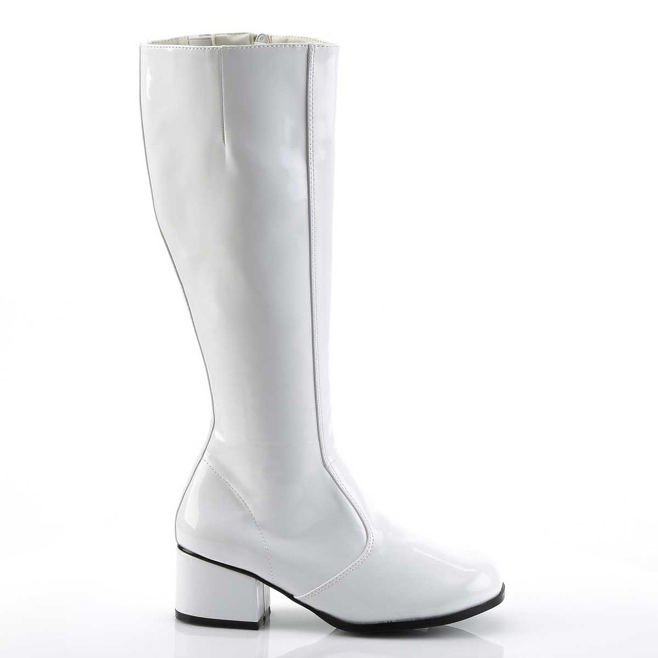 white gogo boots short