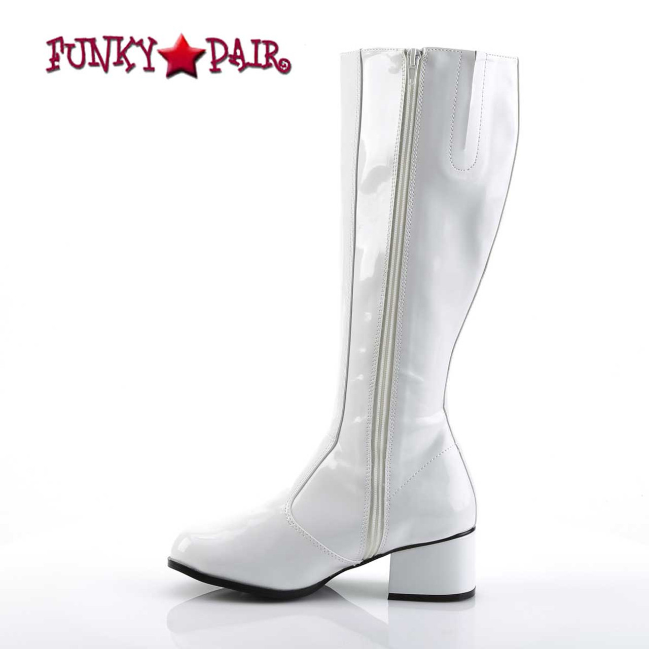 white gogo boots