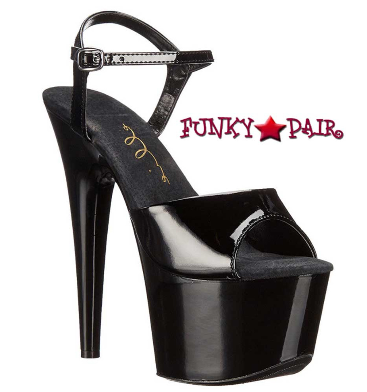 Buckle Platform Shoes with 7-inch Chunky Heels PS-XTC-03 – FantasiaWear