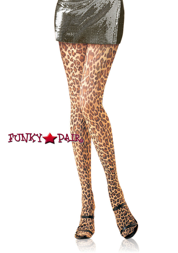 leopard panty hose
