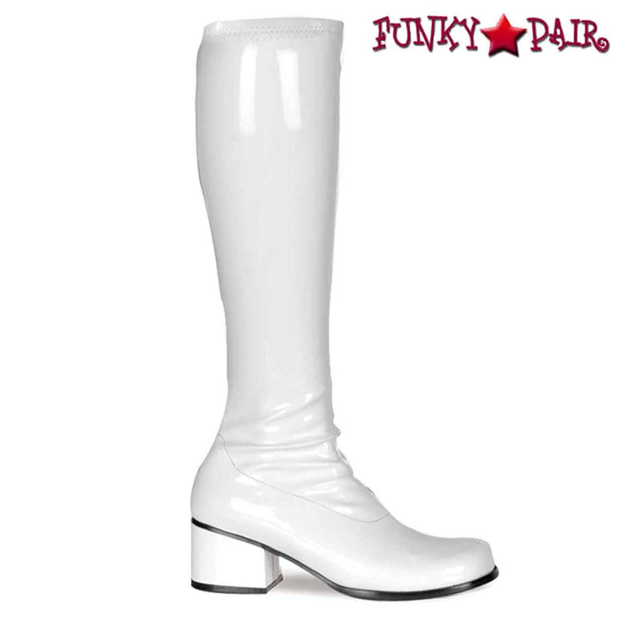 white gogo boots