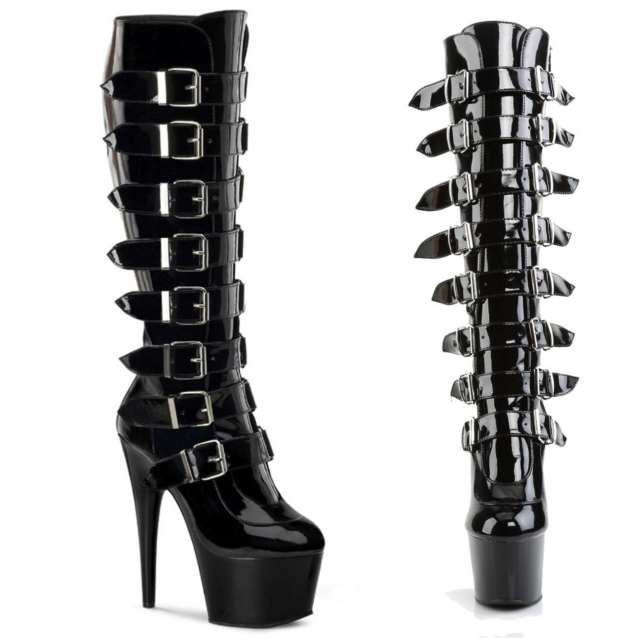 pleaser knee boots