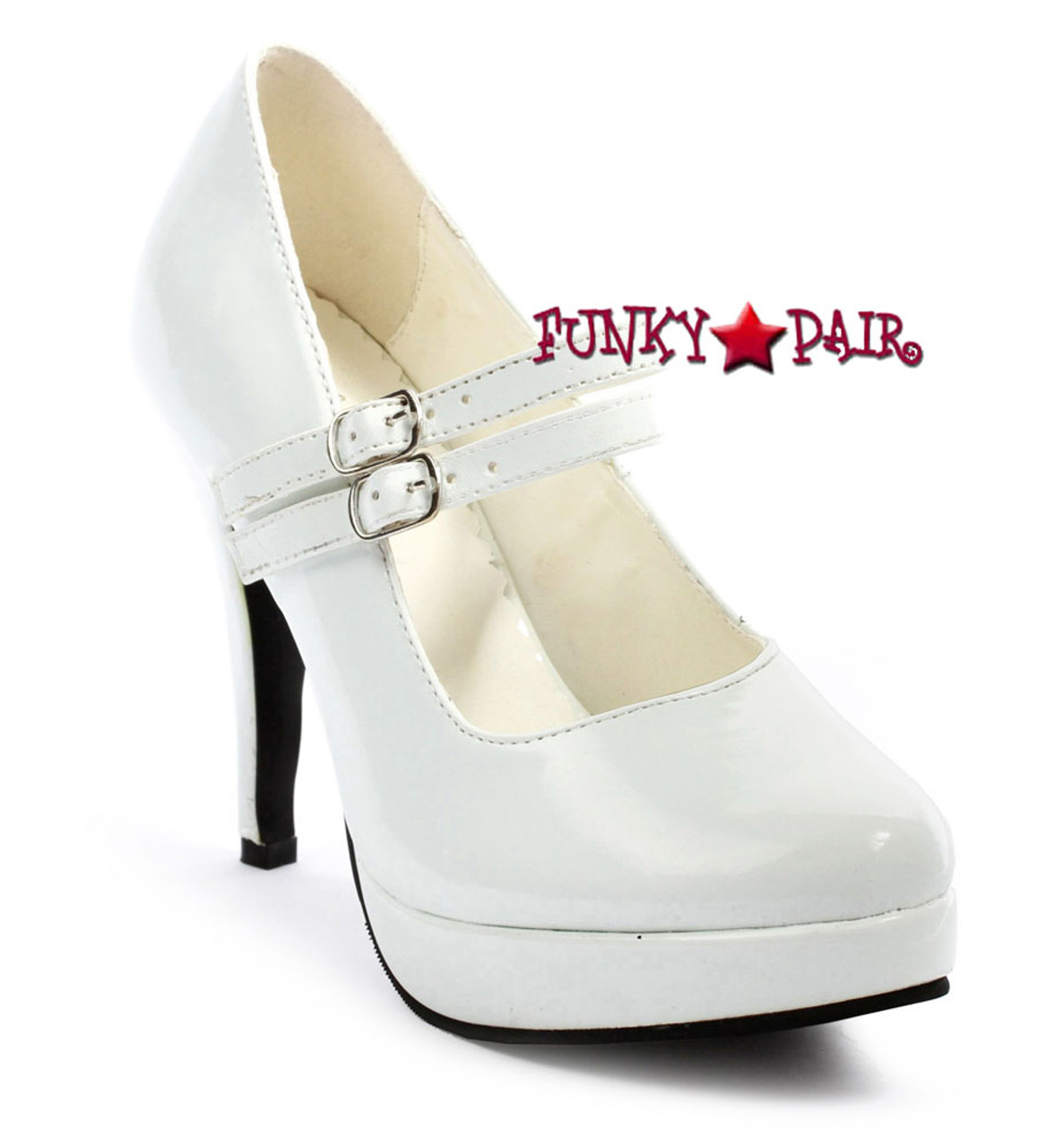 Merina Ivory Patent Leather Mary Jane Heels by Midas | Shop Online at Midas