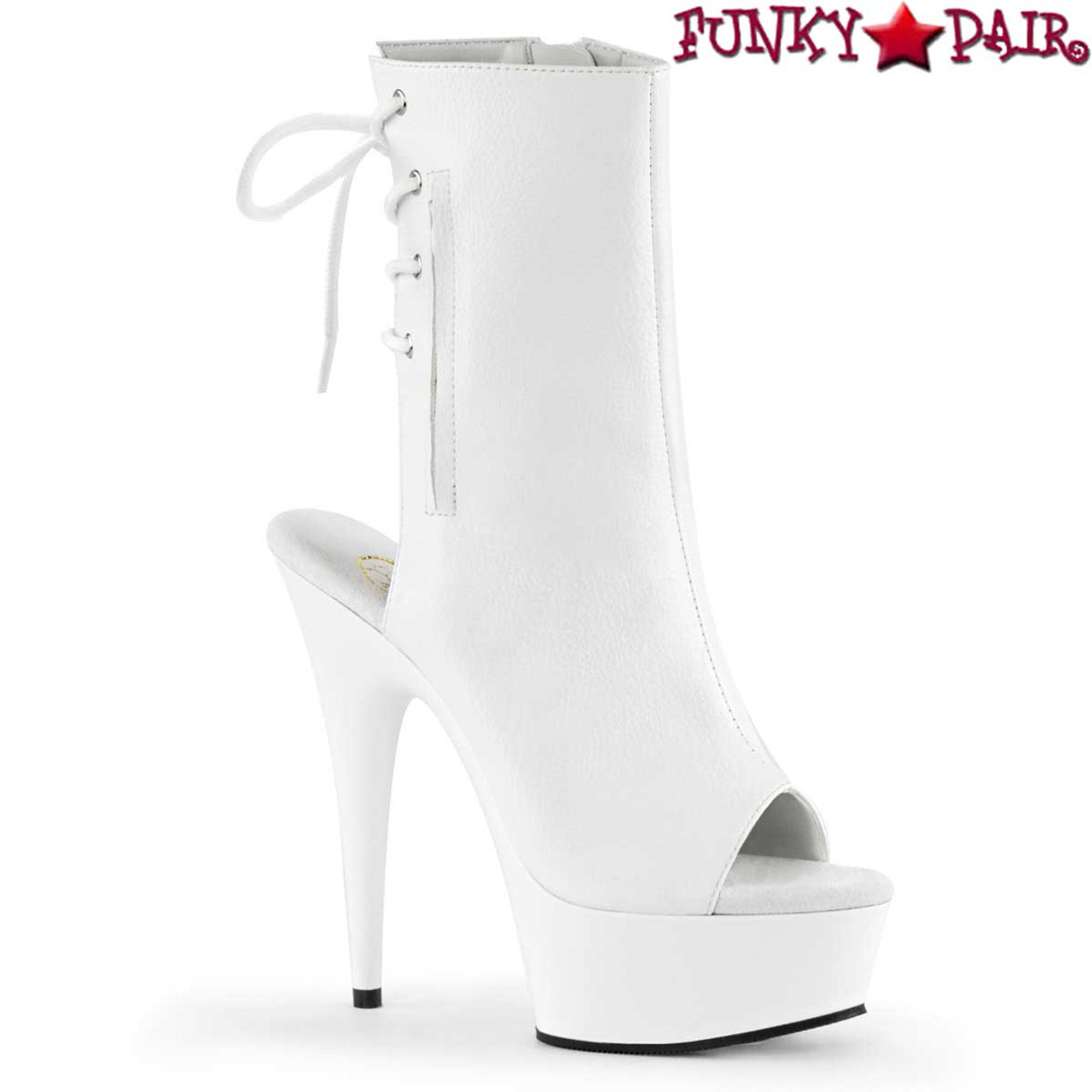 white stripper boots