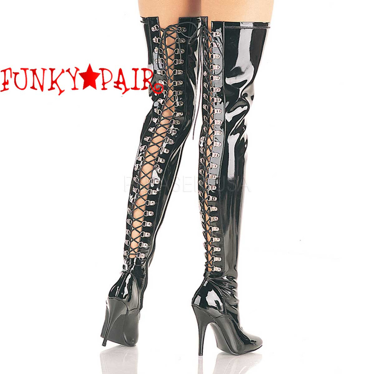 funky pair thigh high boots