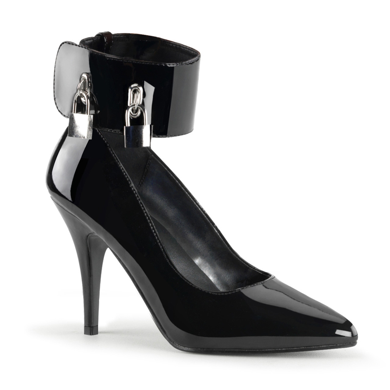 Pleaser | Vanity-434, 4 Inch Pump with Locking Ankle Cuff and