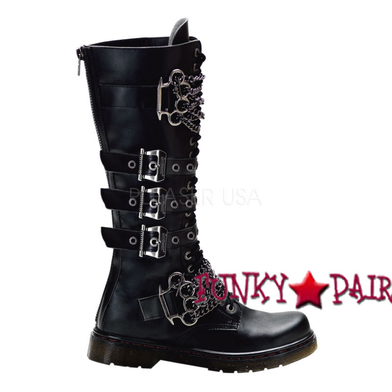 mens punk combat boots