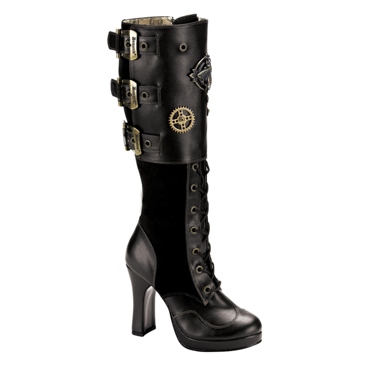 steampunk platform boots