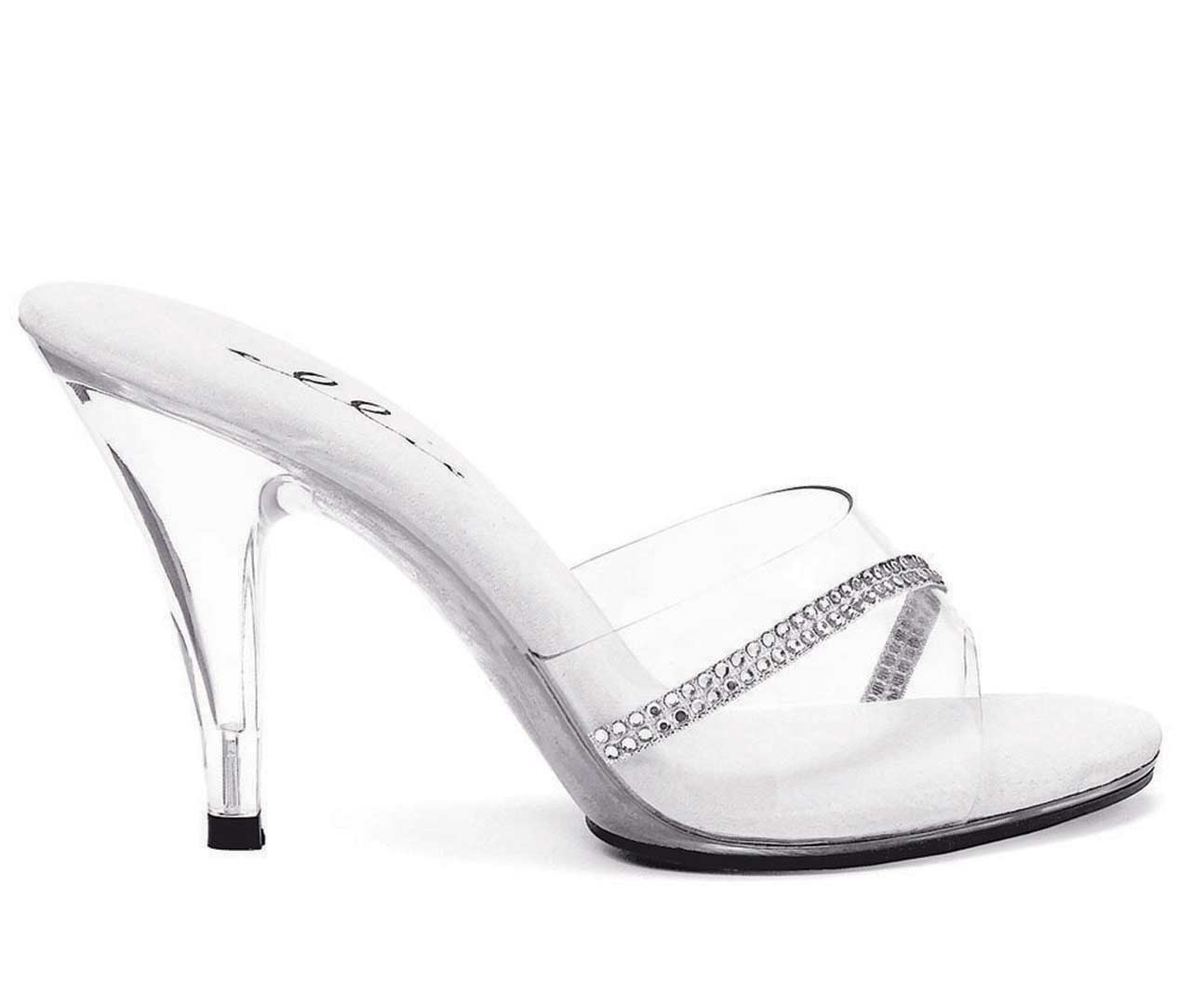 clear 4 inch heels