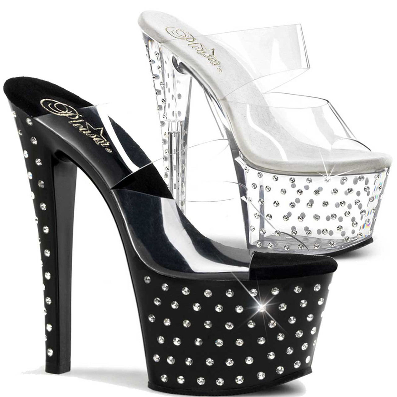 rhinestone pleaser heels