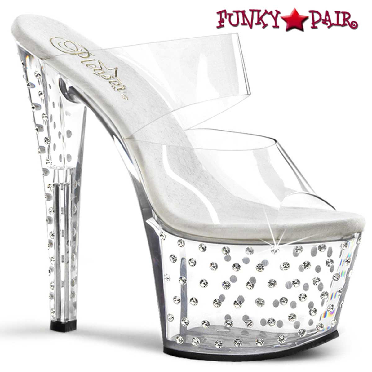 clear stripper shoes