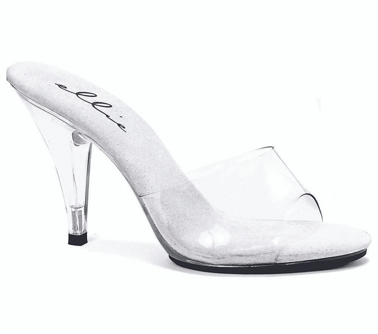 4 inch clear heels