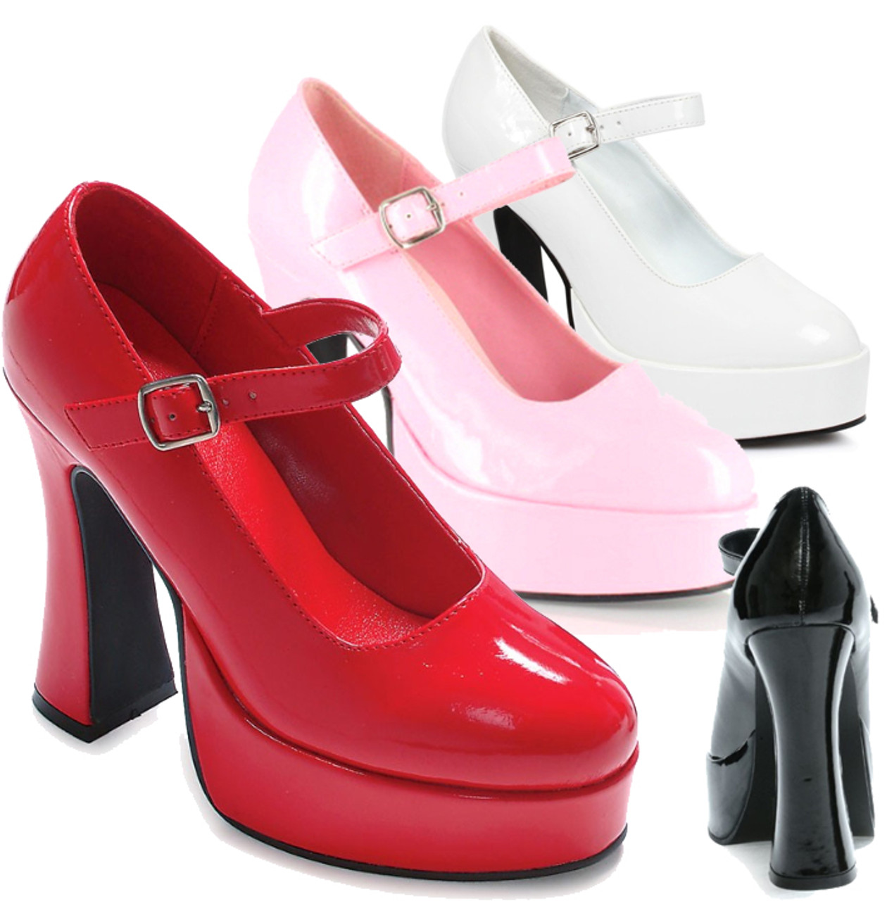 chunky heel mary jane shoes