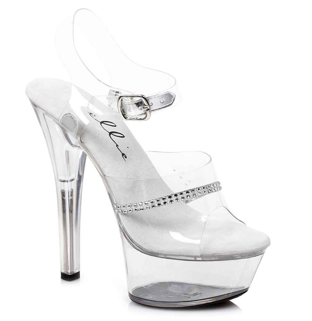601-Jewel, High Heel with Platform Rhinestones Shoes
