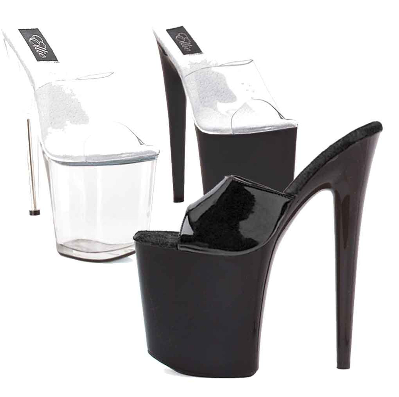 850-VANITY, 8 Inch Stiletto High Heel with 3.75 Inch Platform Slide