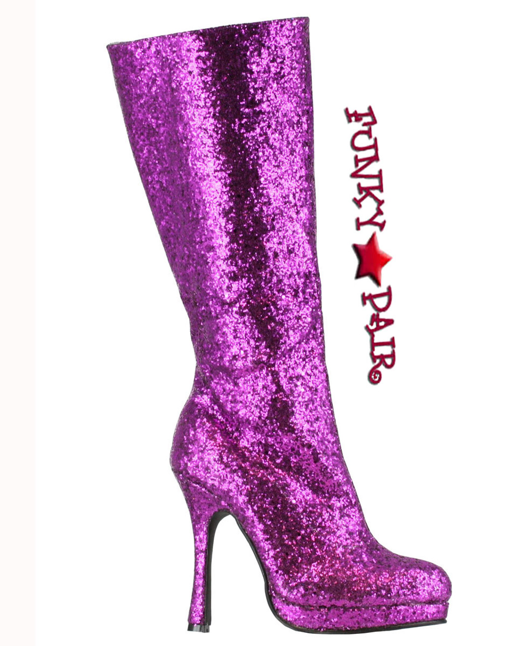 glitter knee high boots