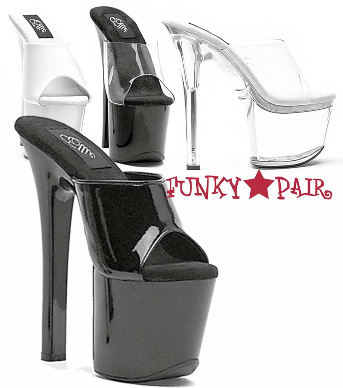 clear hooker heels