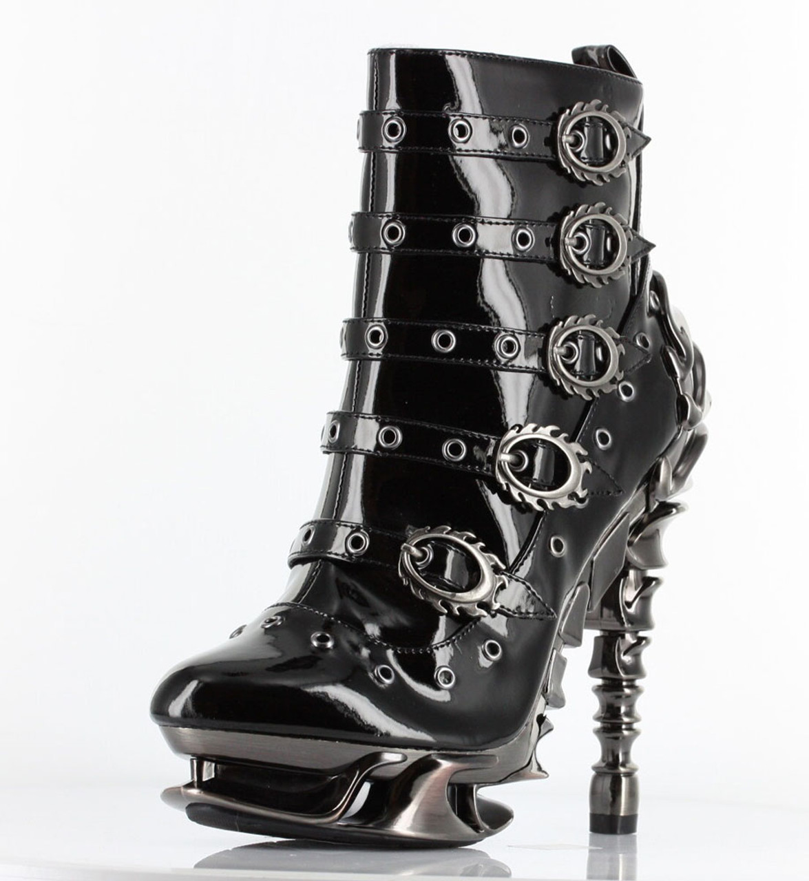 Black Suede Long Spike Studs Rocker Boots | Tajna Shoes – Tajna Club